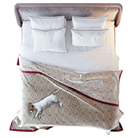 Thumbnail for Luxury Waterproof Blanket Cover - Red Trim - White/Gray