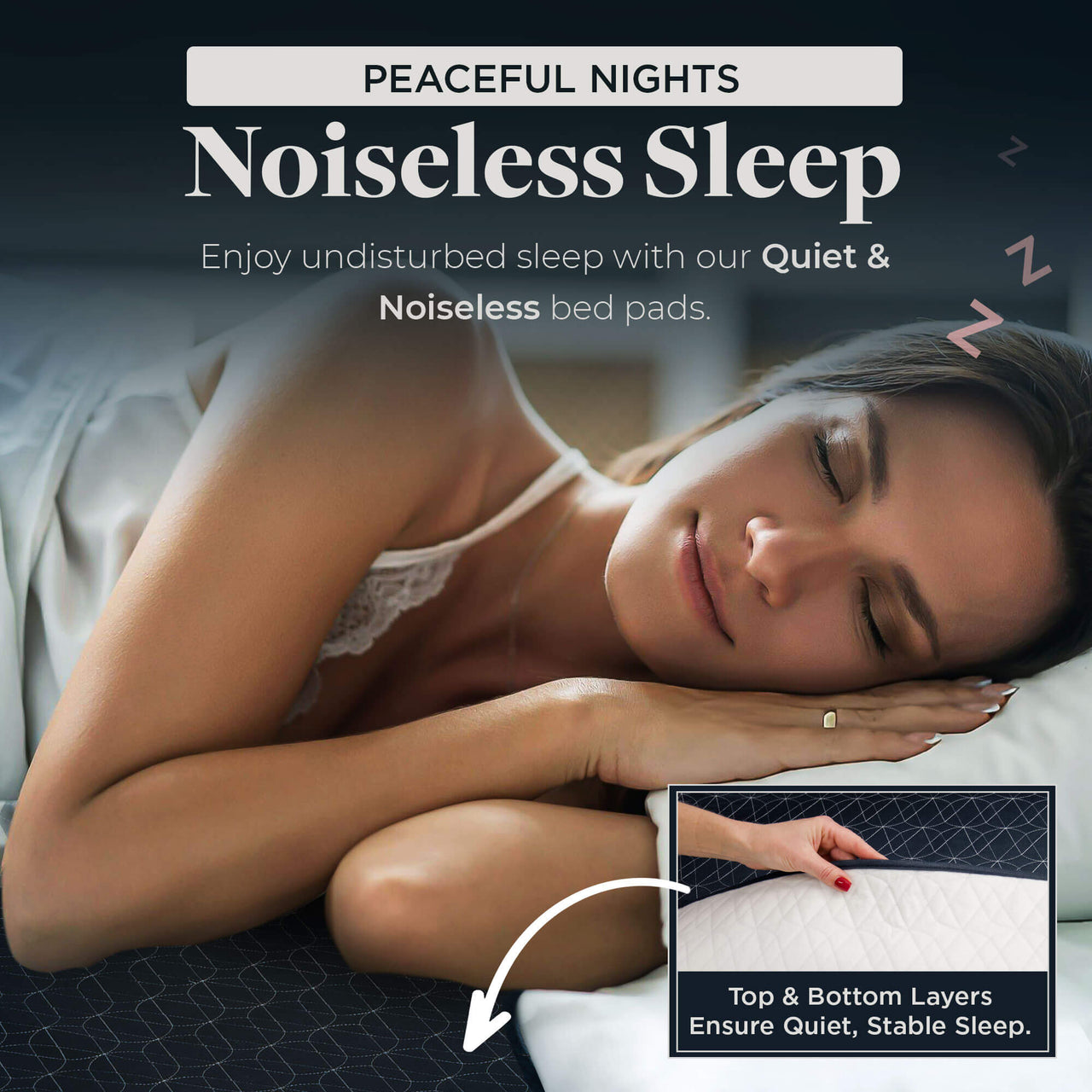 noiseless sleep on washable bed pads